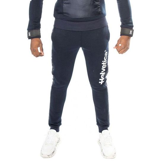 HUGO - Pantalon Slim en laine mélangée - Bleu foncé