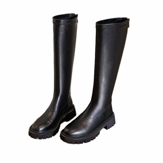 Bottes à Talon Bloc Avec Plateforme à Talons Hauts - Bout