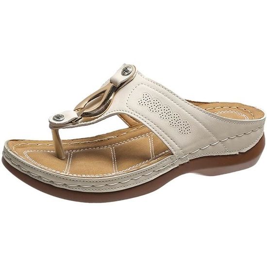 Tongs Orthopédiques Femme Semelle épaisse - Support Voûte Plantaire, Semelle Souple, Piscine/plage