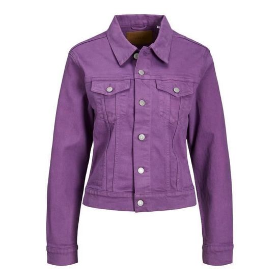 Veste En Jean Pour Femme – Coupe Ample, Manches Longues, Boutonnage Métal – Taille S à XXL – Idéale Mi-saison