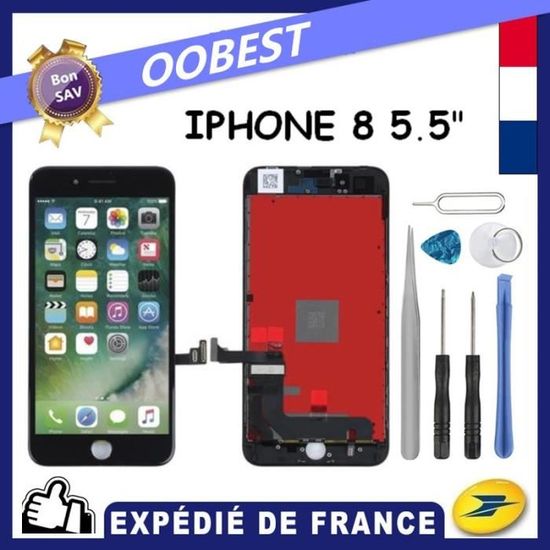 Écran LCD Complet Avec Vitre Tactile Pour IPhone 8 Et 8 Plus - Noir Ou Blanc - Neuf