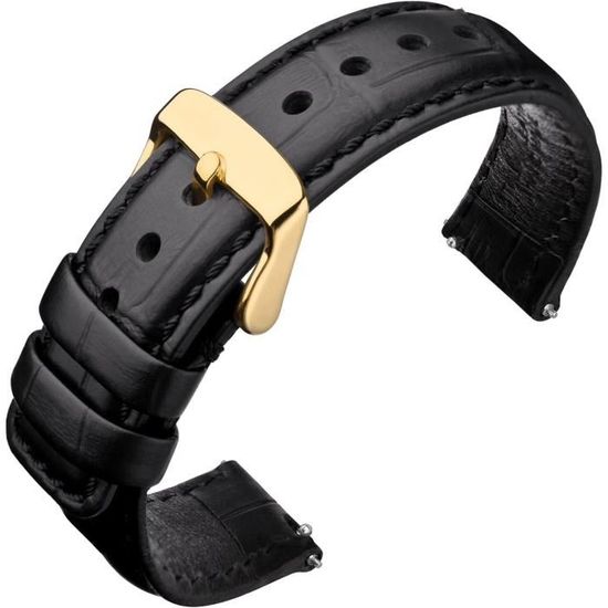 Bracelet De Montre En Cuir De Veau Grain Croco Rouge - Largeurs 18/20/22 Mm - À Dégagement Rapide - Neuf Avec étiquettes