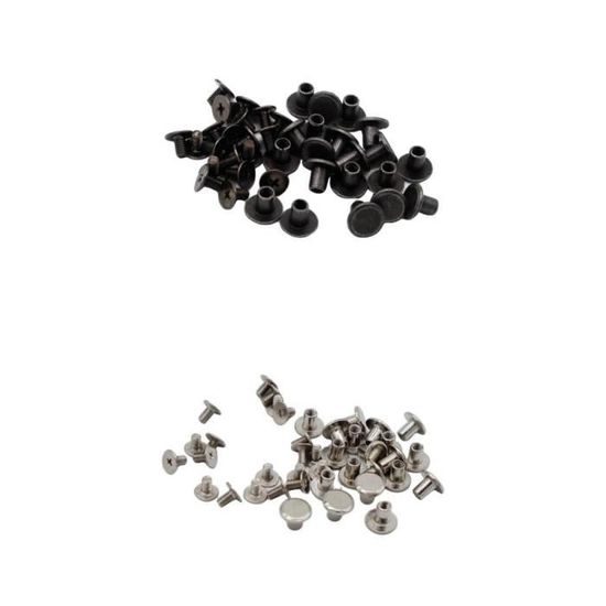 40 Ensembles 6mm Chicago Rivets Spike Attaches pour Accessoires de ...