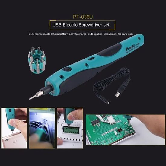 WS24849-USB Mini tournevis électrique tournevis électrique bricolage Tool Kit pour téléphone portable ZBB80918004 1