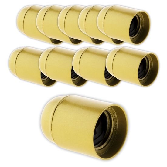 DONAU HOME Lot De 10 Bougies Tiges Dorées Laquées – 17 Cm, 6 Heures De Combustion, Non Parfumées, Pour Décoration Élégante