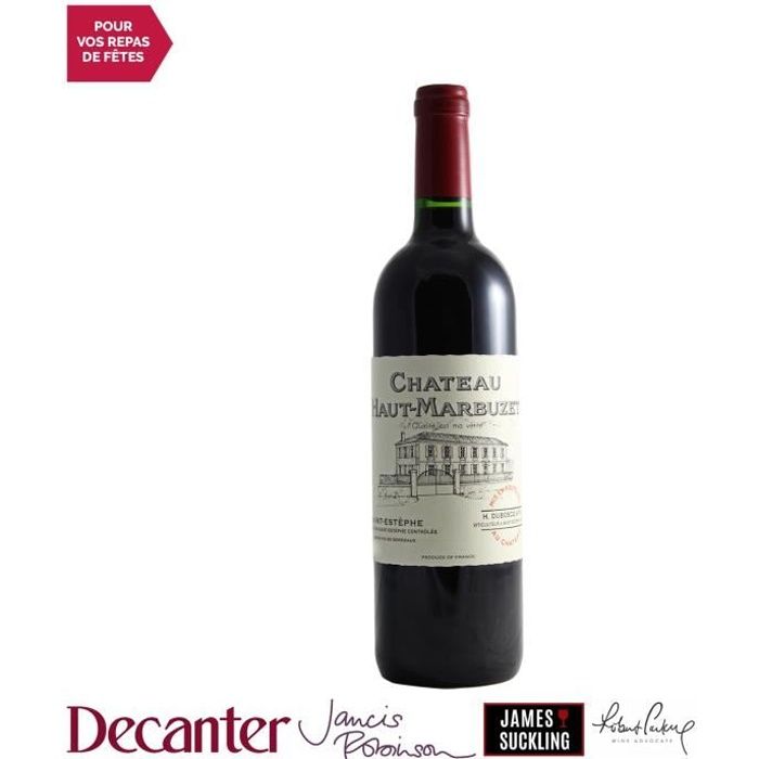 Château Haut-Marbuzet MAGNUM Rouge 2018 - 150cl - Vin Rouge de Bordeaux - Appellation AOC Saint-Estèphe - 92-100 Decanter - Cépages