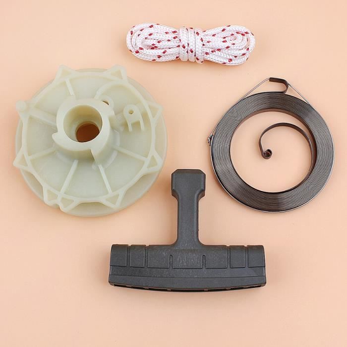 Mtanlo Kit De Démarrage De Poulie De Recul Pour PP4218 PP4620AV PPB4018 SM4218AV Pour Tronçonneuses Poulan, Poulie De Démarrage, Ressort De Démarrage, Ressort De Recul Avec Moyeu, Corde De Démarrage