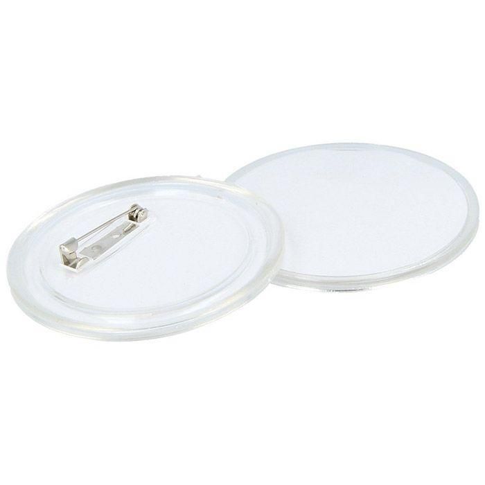 Badge broche à personnaliser 6cm 3 pièces - Artémio Incolore