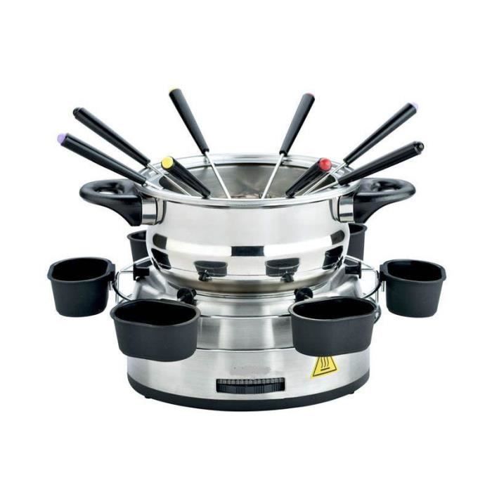 APPAREIL À FONDUE INOX XL + POTS A SAUCE MEGA PROMO