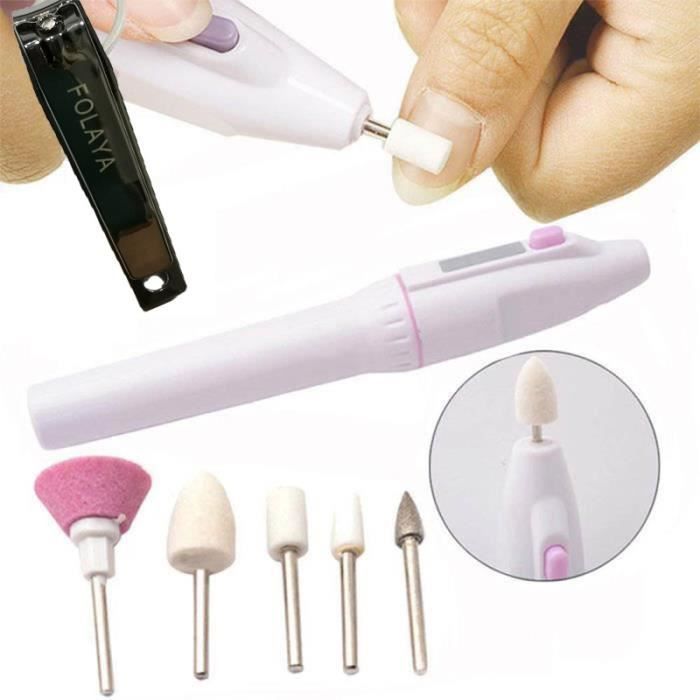 Lime À Ongles Électrique, Manucure Electrique Ponceuse Pour Ongles 5-en-1 kit Manucure Et Pédicure,
