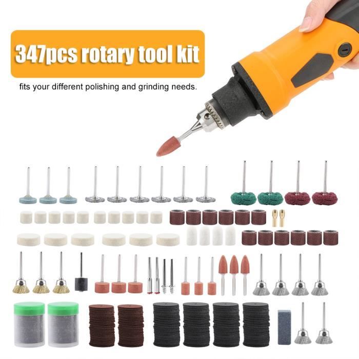 347 Sets de meuleuse électrique trousse d'outils rotatifs d'accessoires pour meule de ponçage polissage ponçage-OHL