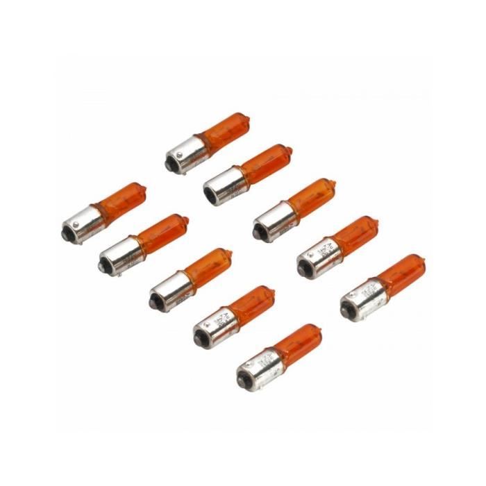 Ampoule-lampe 12v 21w norme h21 culot bay9s temoin ergots decales 120° orange (clignotant) (boite de 10) -p2r-