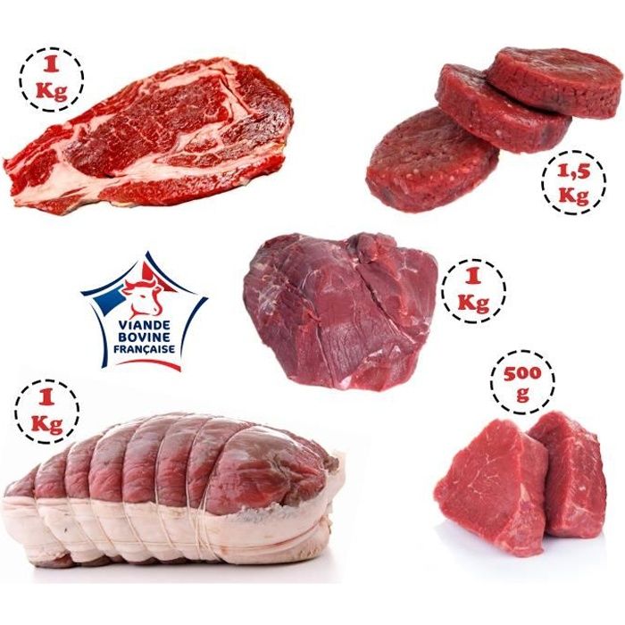 Colis Viande de Bœuf 5 Kg - Viande Bovine Origine France