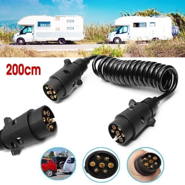 BO 1x 7-Pin Câble d'Extension de Remorque Prise de Camion Remorque 2-Mètres