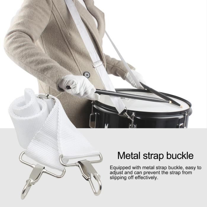 Accessoire d'instrument de musique de ceinture de sangle d'épaule de tambour militaire de caisse claire en nylon réglable