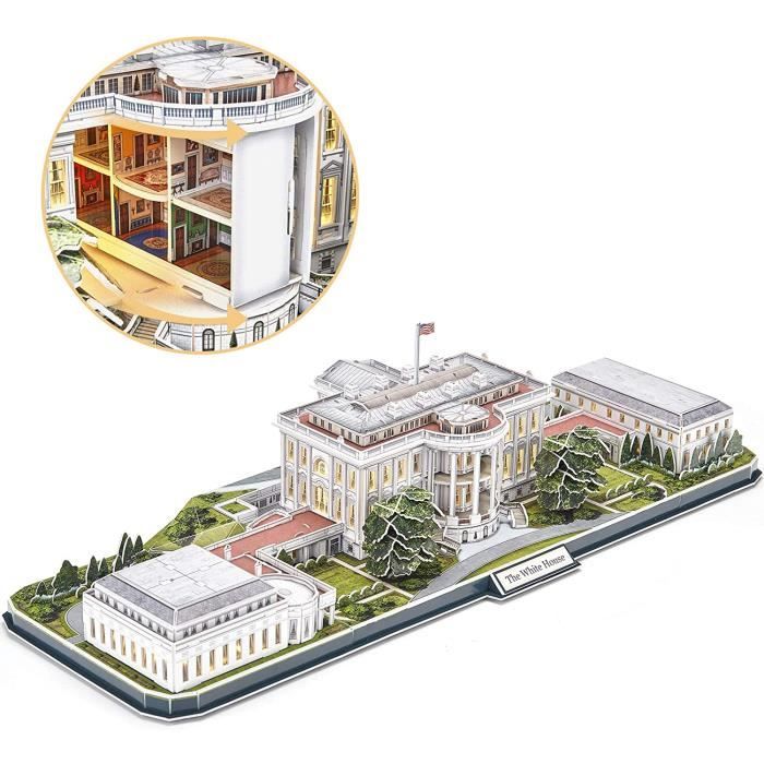 Cubic Fun - 3D Puzzle The White HouseMaison Blanche Washington USA avec LED édition spéciale