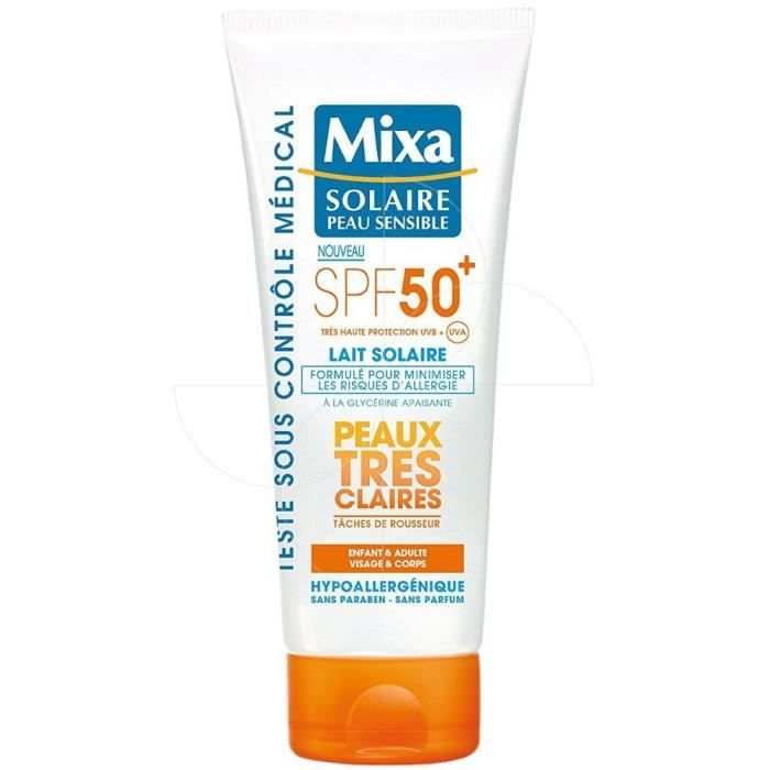 Mixa solaire - Lait solaire Peaux très claires SPF50+ - 200ml