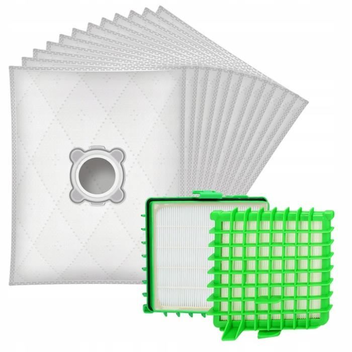 Wessper 12x Sacs aspirateur + Filtre HEPA Rowenta Silence Force Compact