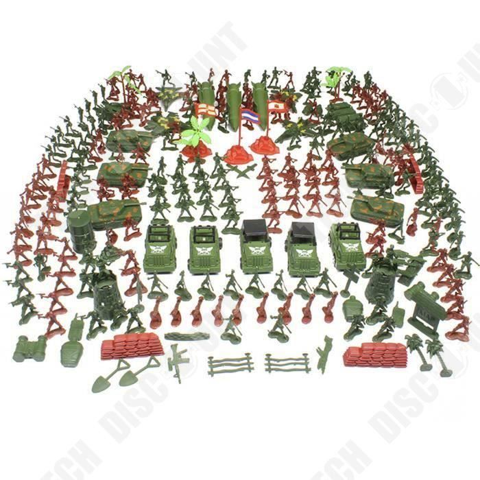 TD® KIT 307 pièces de figurines miniature soldats armée Tank pour enfant-jeux de role guerre enfant Jouet Cadeau Noel