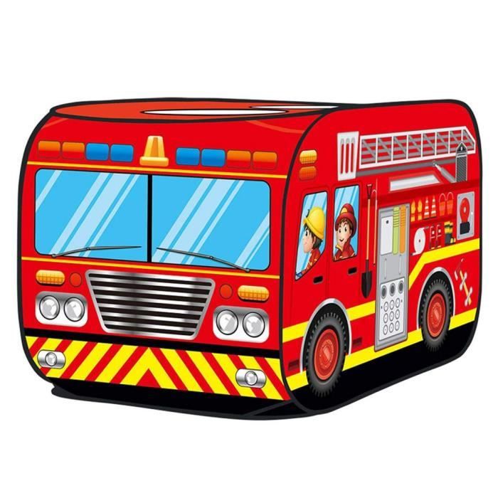 Kids Play Tent Playhouse Pretend Play Pop Up Truck Pelouse Pour Garçons Et Filles Camion de pompier