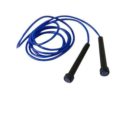 Corde à sauter en PVC 2,20 m bleu