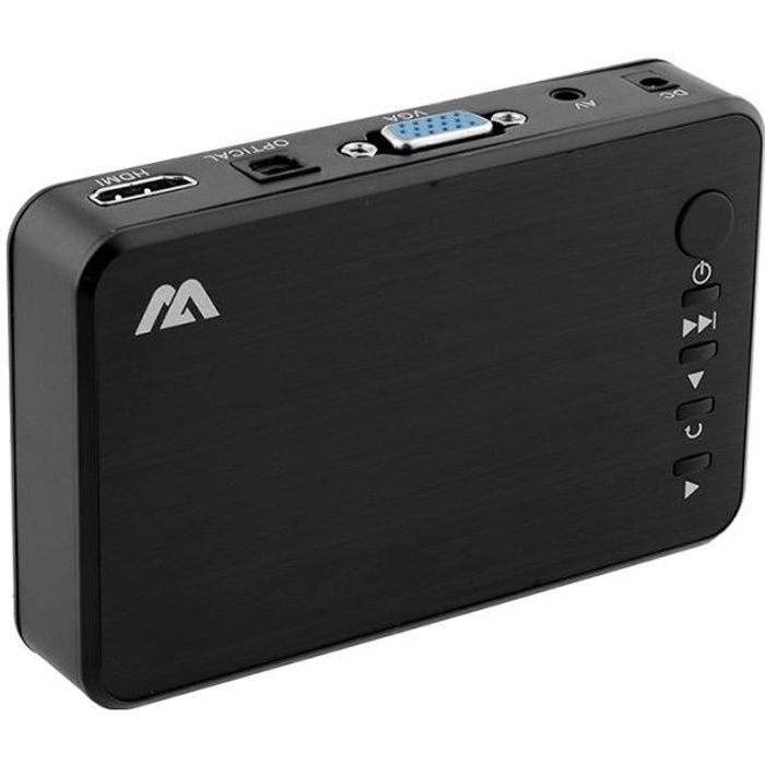 Passerelle multimédia Lecteur de disque dur 1080P DecodingHD AV + VGA carte SDlecteur de Uprise UE noir - 361470 Noir
