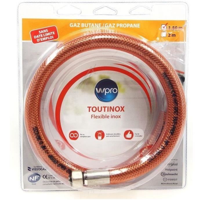 C00500114 TBE150 TUYAU GAZ BUTANE 1.5M TOUTINOX 484000000334