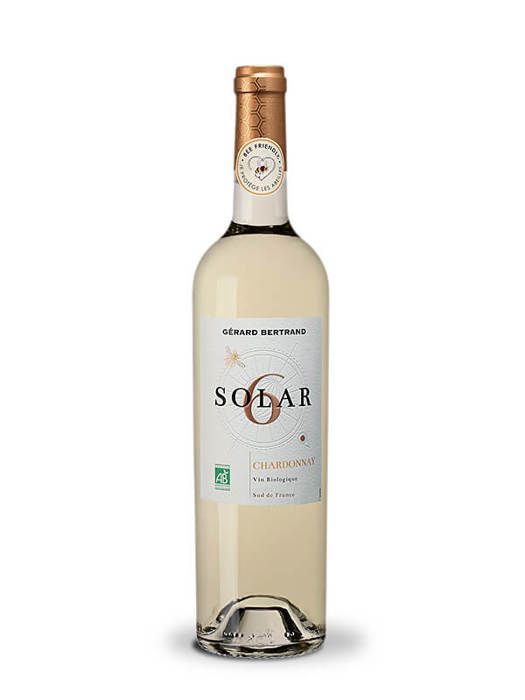 Gérard Bertrand Solar6 Chardonnay IGP Cévennes - Vin blanc du Languedoc-Roussillon - Bio
