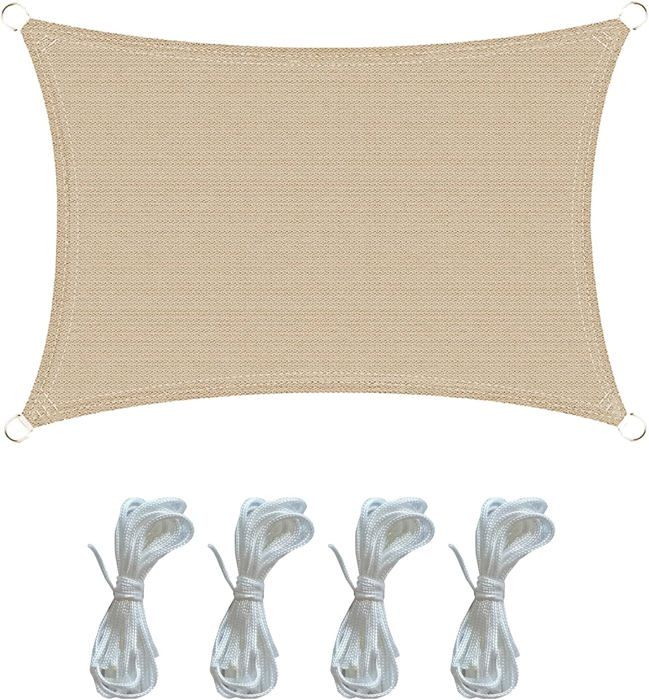 Voile D'ombrage Rectangulaire 3x5m – Protection Solaire Et Anti-pluie Pour Terrasse, Jardin, Balcon (tissu Oxford Enduit PU, Résistant UV) - 14
