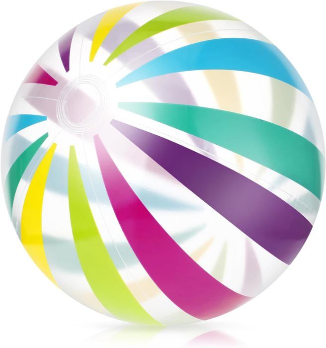 Balle Aquatique Gonflable 40 Cm – Ballon De Plage Arc-en-ciel Pour Piscine, été Et Jeux D'eau