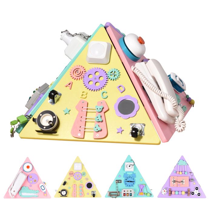 Jouet Anti Stress TDAH Planche Sensorielle Silicone Anti-stress FTJKGH - Double Face Pour TDAH, Autisme - Avec Sac Et 30 Cordes Sac Transport Inclus