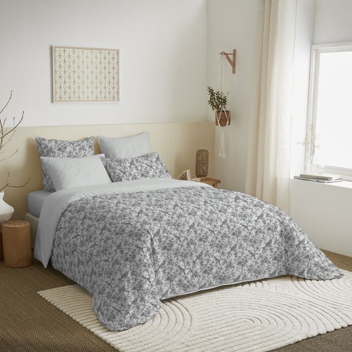 Pack complet housse de couette - Bérengère - 240x220 cm - 100% coton - Réversible - 6 pièces Pack complet housse de couette - Bérengère - 240x220 cm - 100% coton - Réversible - 6 pièces