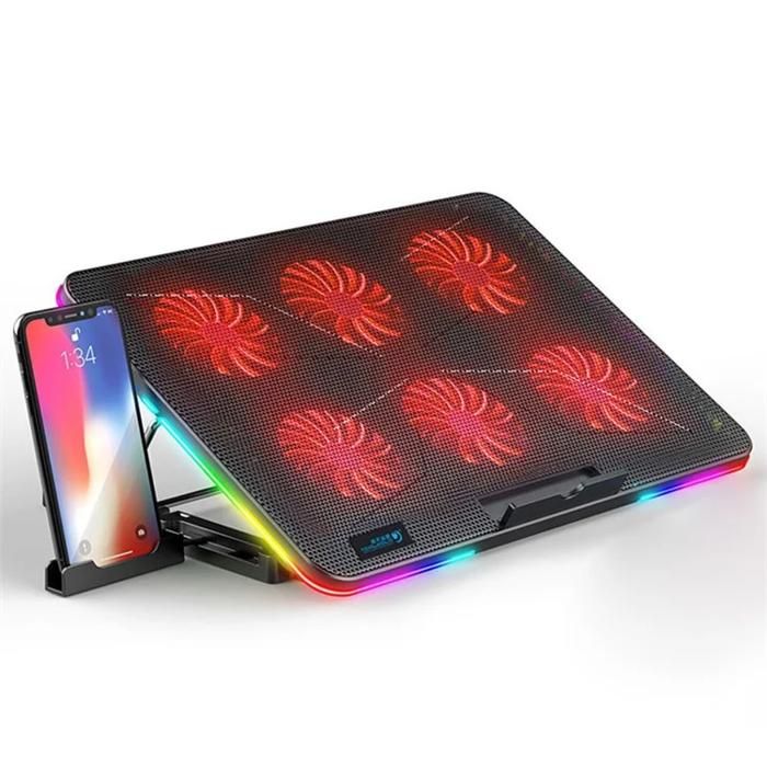 Support Ordinateur Portable Réglable - 6 Hauteurs - Refroidissement - Aluminium Et ABS - Pliable