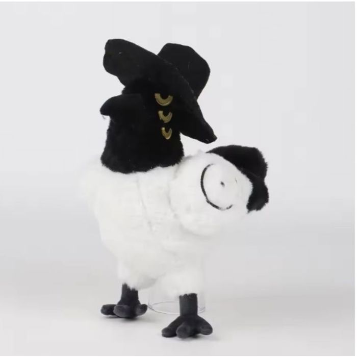 Peluche Kpop Oiseau Mystérieux Noir et Blanc 20 cm – Jouet Collectible Original Coréen – Cadeau Fans Kpop et Cosplay