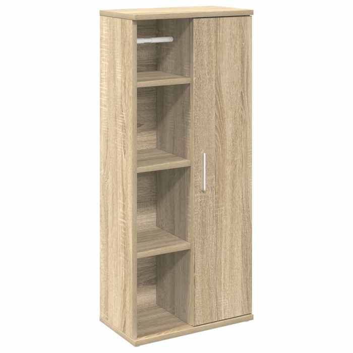 @FRENCH Mobilier pour salle de bain - TOP VENTES - Meuble de salle de bain avec porte-rouleau chêne sonoma - Armoire/Placard de