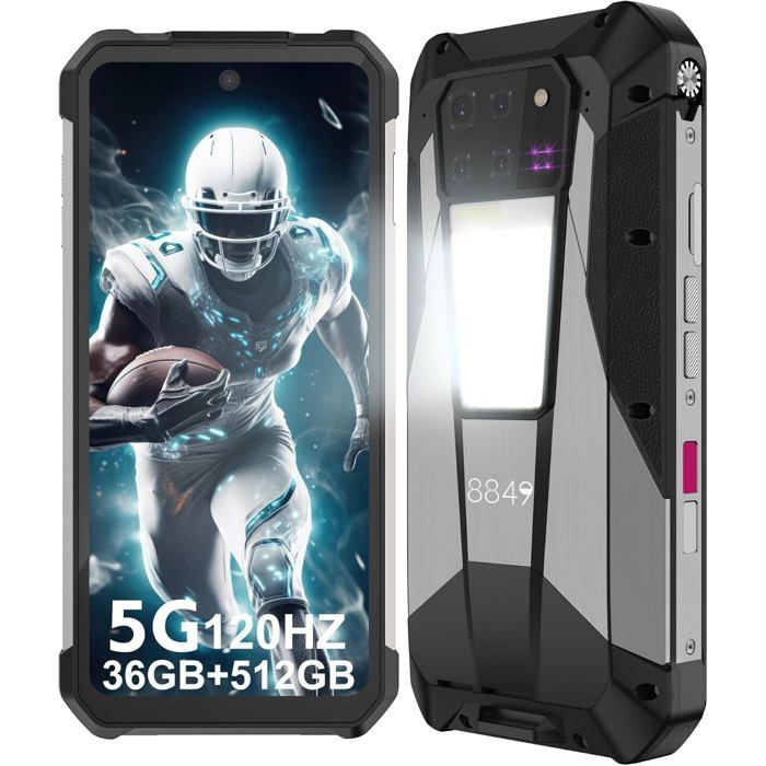 Téléphone Portable Incassable 8849 Tank 3 Pro 5G 23800mAh Projecteur 200MP