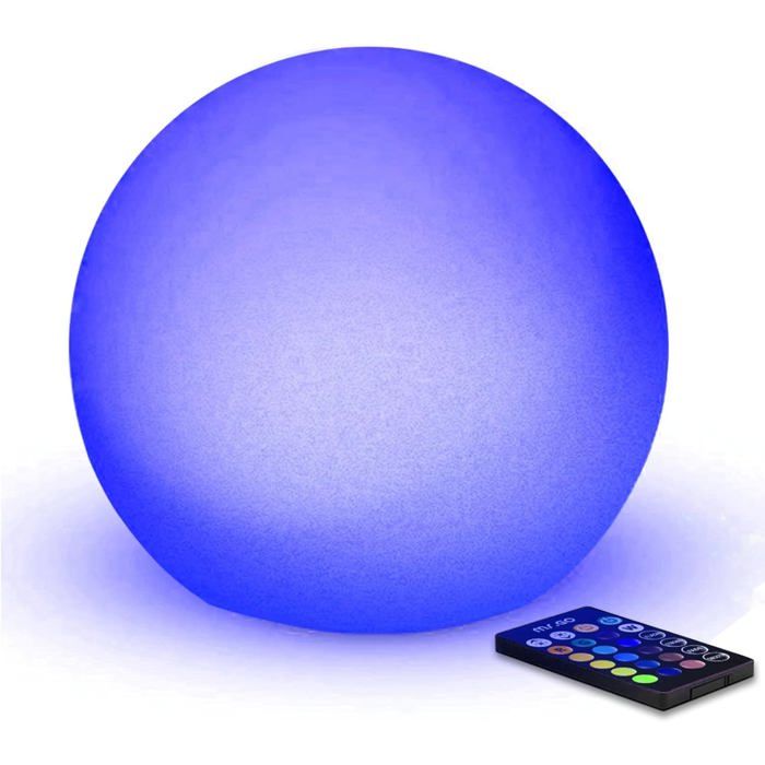 MR.GO Boule lumineuse LED 20 cm rechargeable 16 couleurs télécommande IP65