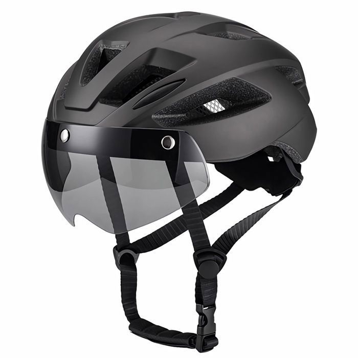 Casque De Vélo Avec Visière Magnétique – Coque Polycarbonate, Mousse EPS, Réglable 57-62 Cm, 320 G, Pour Homme Et Femme