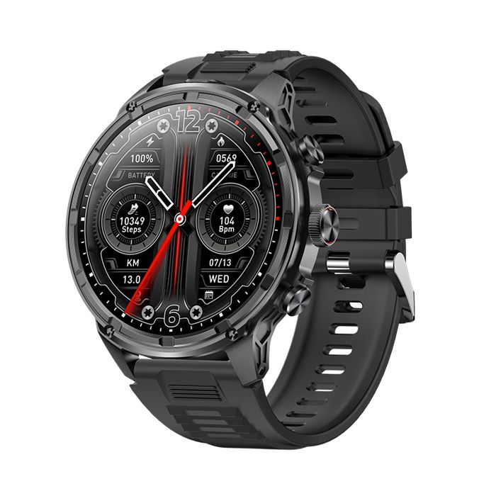Montre intelligente pour hommes - RNCYN - V99 - Écran tactile - Étanche IP67 - Grand écran HD 1.85 - Lampe de poche