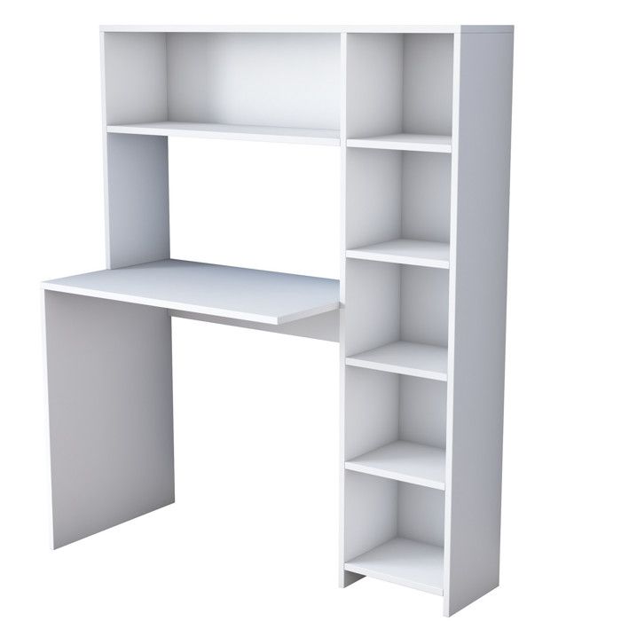 bureau en bois Haham 113 x 40 x 142 cm - Blanc bureau en bois Haham 113 x 40 x 142 cm - Blanc