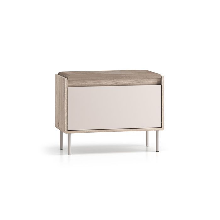 Meuble à chaussures 1 porte Petits-meubles - Alos - 69 x 34 x 55cm - Cachemire et Bois