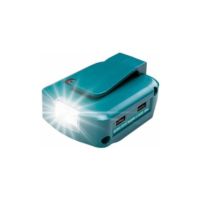 Adaptateur Makita 14-18V : 2x USB 12V DC LED 3W – Alimentation pour batterie Li-Ion