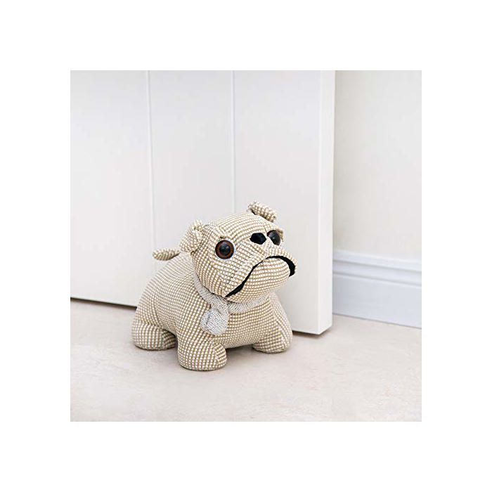 Butée de porte - MARWOOD - Bulldog - en tissu peluche lestée - 09 kg - 165×152×178 cm