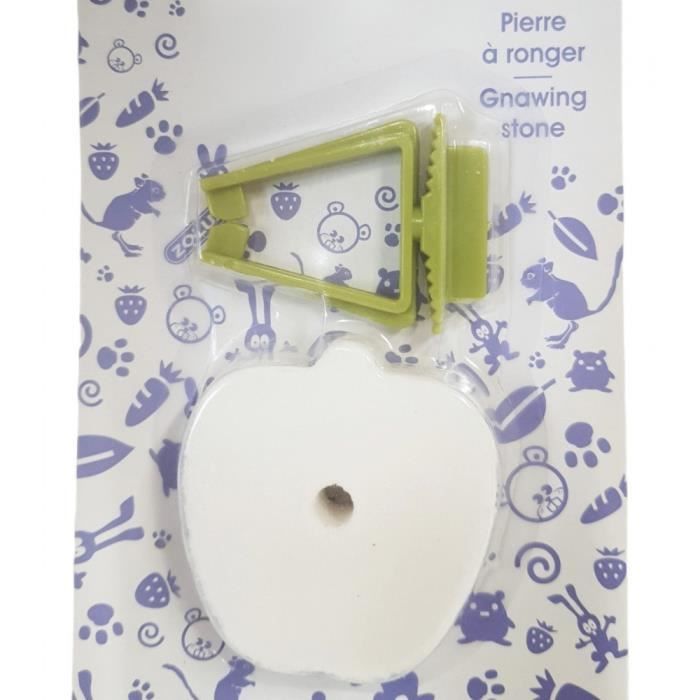 Meilleurs prix pour Pierre à ronger Forme pomme 60 g pour rongeurs - animallparadise 3 Blanc