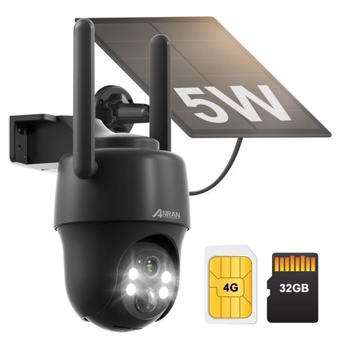ANRAN 2K HD 3G/4G LTE Überwachungskamera Aussen Akku mit SIM Karte 32GB ANRAN 2K HD 3G/4G LTE Überwachungskamera Aussen Akku mit SIM Karte 32GB