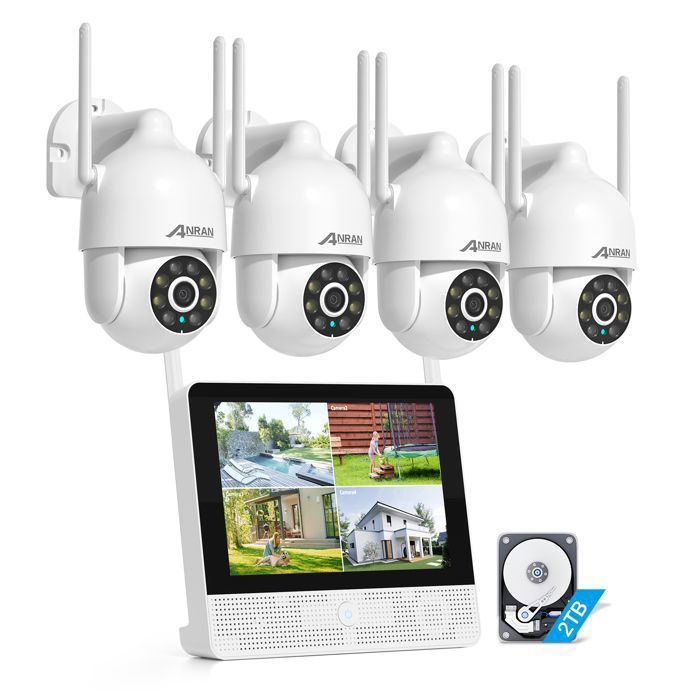 Kit Caméra de Surveillance ANRAN 4 Caméras 360° Audio