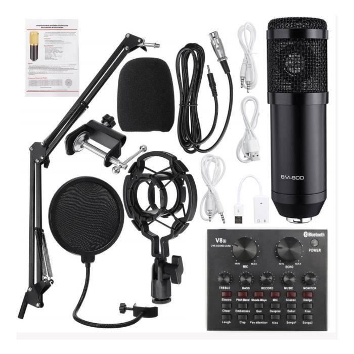 Microphone à Condensateur Professionnel Kit, BM-800 micros pour Studio  Enregistrement, avec Bras de Suspension Réglable avec Shock - Cdiscount TV  Son Photo