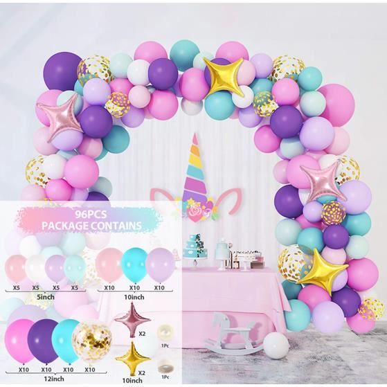 Fangleland Ballons rouges et blancs Décorations de fête d'anniversaire pour homme et femme Kit d'arche de ballons avec bannière Happy Birthday ballons confettis en latex et ballons en forme d'étoile