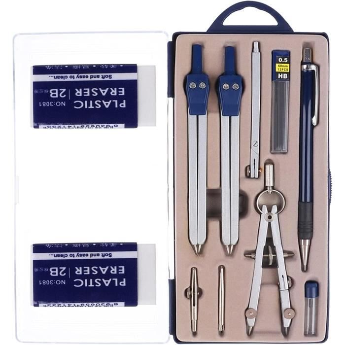 Kit Geometrie Compass 11 Morceaux Délicats Kit Géométrie Mathématique