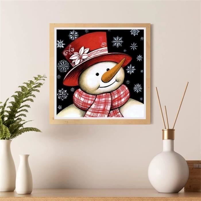 Kit Peinture Diamant 5D Noël 30x60cm - Chat Abstrait Grand Tableau DIY Adulte Enfant